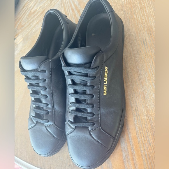 SAINT LAURENT
Andy Moon Logo-Print Leather Sneakers - Picture 2 of 6